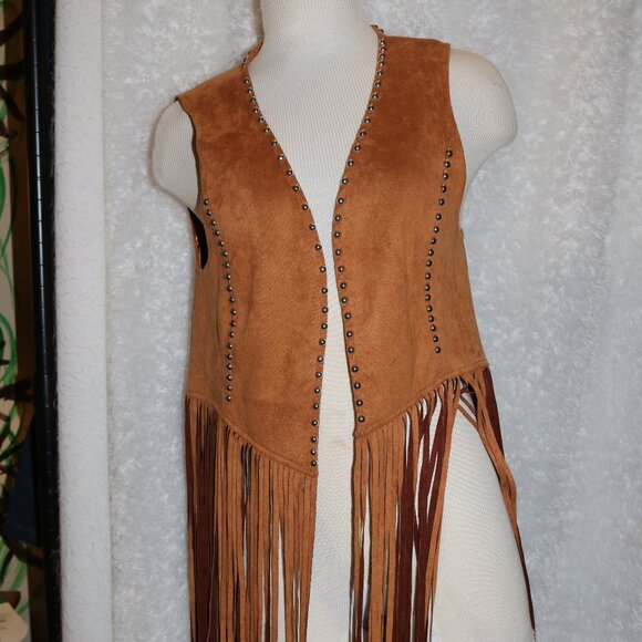 Saints & Hearts Jackets & Blazers - Saints & Hearts ladies medium western vest with fringe